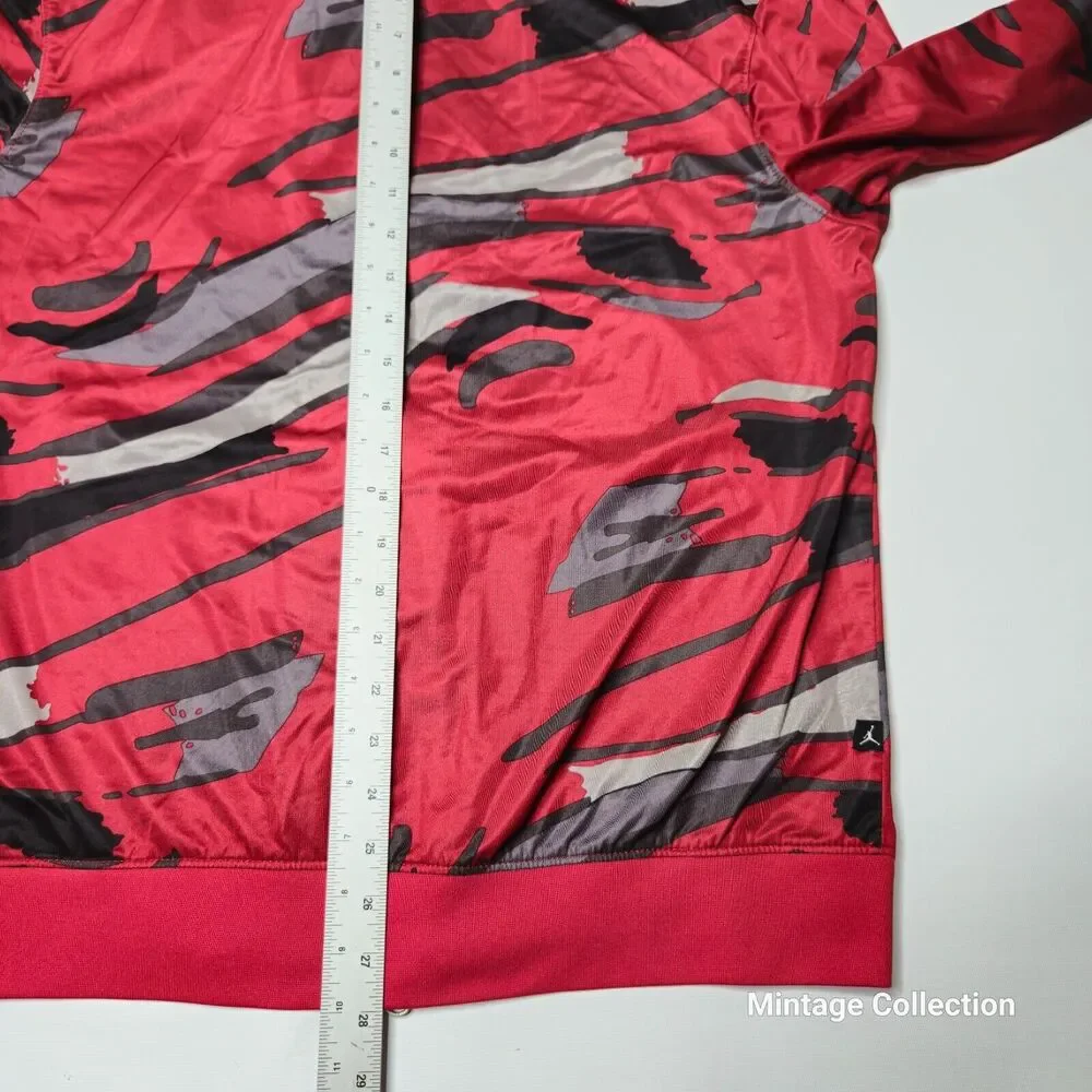 Nike Jumpman Red Jordan VIII 8 Camo Basketball Full Zip Track Jacket Size M